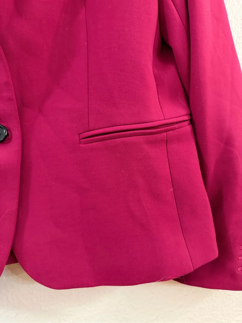 J Crew fushcia double button lined blazer